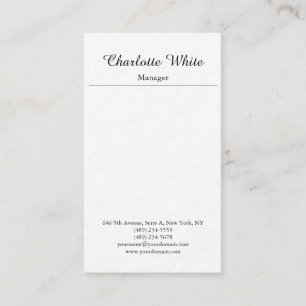 Schwarz Weiß Elegante Pinsel Schrift Minimalistisc Visitenkarte