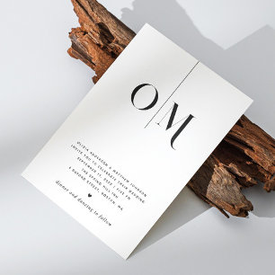 Schwarz-Weiß elegante, saubere minimalistische Hoc Einladung