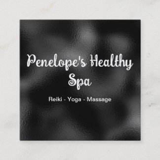 Schwarz-Weiß-elegante Square-Visitenkarte Quadratische Visitenkarte