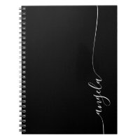 Schwarz-Weiß-Elegante Zarte Signatur-Skript