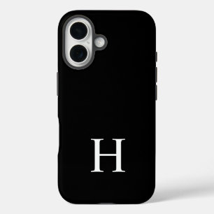 Schwarz-Weiß Elegantes Modernes Minimalistisches M iPhone 16 Hülle