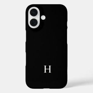 Schwarz-Weiß Elegantes Modernes Minimalistisches M iPhone 16 Hülle