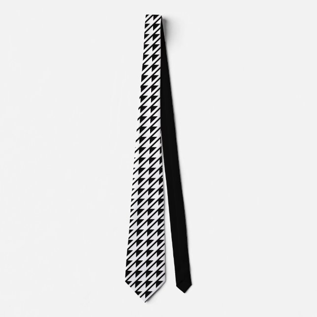Schwarz-weiß - Emo - Neck Tie Krawatte (Vorderseite)