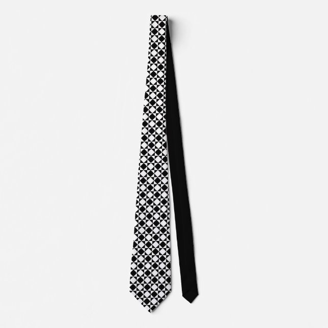 Schwarz-weiß - Emo - Neck Tie Krawatte (Vorderseite)