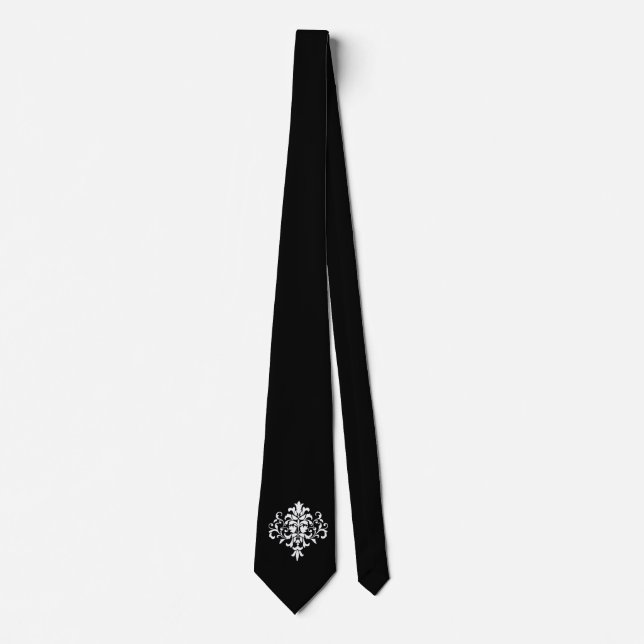 Schwarz-weiß - Emo - Neck Tie Krawatte (Vorderseite)