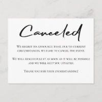 Schwarz-Weiß-Ereignis Stornierung der Meldung