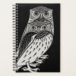 Schwarz-Weiß-Eulen von Julie de Graag 2022 Planer