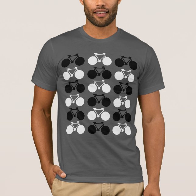 Schwarz-Weiß-Fahrräder, cool T-Shirt (Vorderseite)