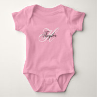 Schwarz-Weiß-Fancy-Monogramm Rosa