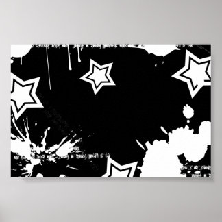 Schwarz-Weiß-Farbe Poster