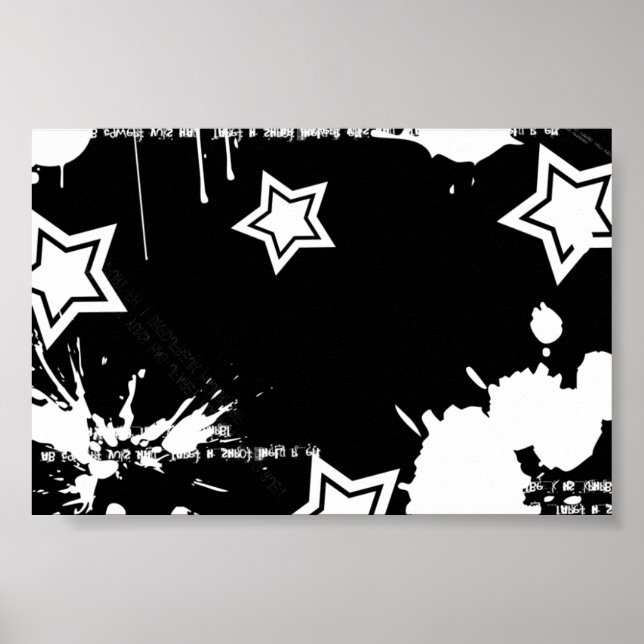 Schwarz-Weiß-Farbe Poster (Vorne)
