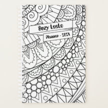 Schwarz-Weiß-Farbstil-Planer für Erwachsene