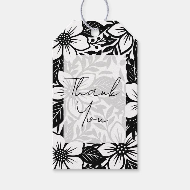 Schwarz & Weiß, fett bläsernes Blut Geschenkanhänger (Vorderseite)