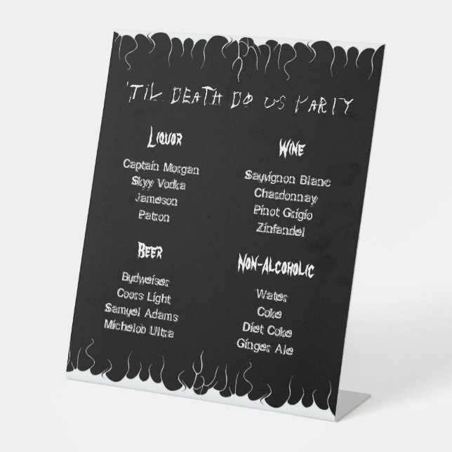 Schwarz-Weiß-Feuer Sockelschild (Vorderseite)