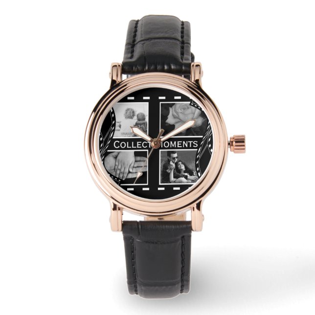 Schwarz-Weiß-Filmrolle Armbanduhr (Vorderseite)