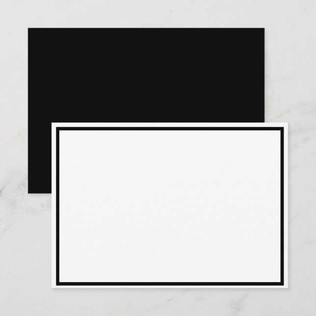 Schwarz-Weiß-Flachbildschirm Einladung (Vorne/Hinten)
