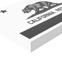 Schwarz-Weiß-Flagge der Republik Kalifornien