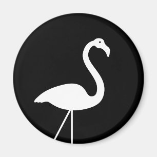 Schwarz-Weiß-Flamingo-Magnet Magnet