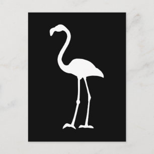 Schwarz-Weiß-Flamingo Postkarte