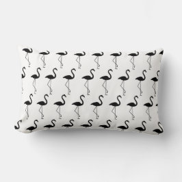 Schwarz-Weiß-Flamingos Lendenkissen