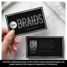 Schwarz-Weiß-Flechtsalon-QR-Code-Logo-Flechterin