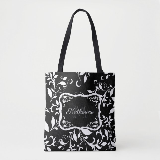 Schwarz-weiß floral (Vorderseite)