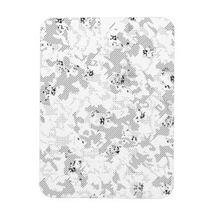 Schwarz Weiß Floral Vintage Gänseblümchen Botanisc Magnet