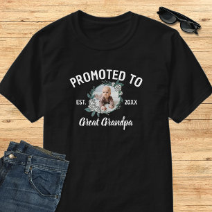 Schwarz-Weiß-Foto 1 Zum Urgroßvater befördert T-Shirt