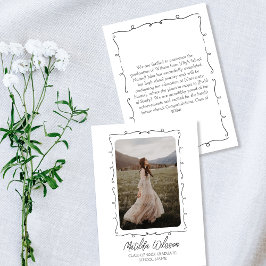 Schwarz-Weiß-Foto 2024 Abschluss Ankündigung