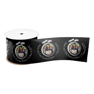 Schwarz-Weiß-Foto, Cap Tassel-Diplom Satinband