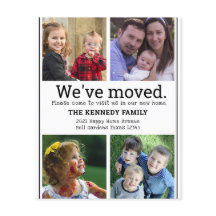 Schwarz-Weiß-Foto Collage Moving Card