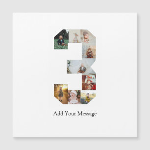 Schwarz-weiß-Foto-Collage Nummer 3 Magnetkarte