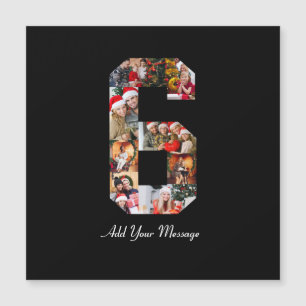 Schwarz-Weiß-Foto-Collage Nummer 6 Magnetkarte