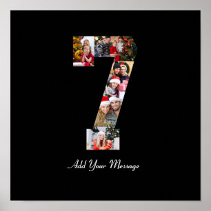 Schwarz-weiß-Foto-Collage Nummer 7 Poster