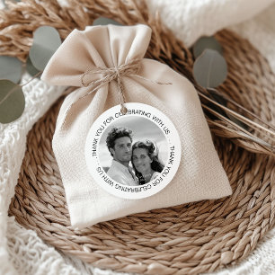 Schwarz-Weiß-Foto Danke Geschenkanhänger