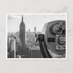 Schwarz-Weiß-Foto des Empire State Building in New Postkarte