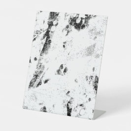 Schwarz-Weiß-Foto eines Schwarz-Weiß-Fotos Sockelschild