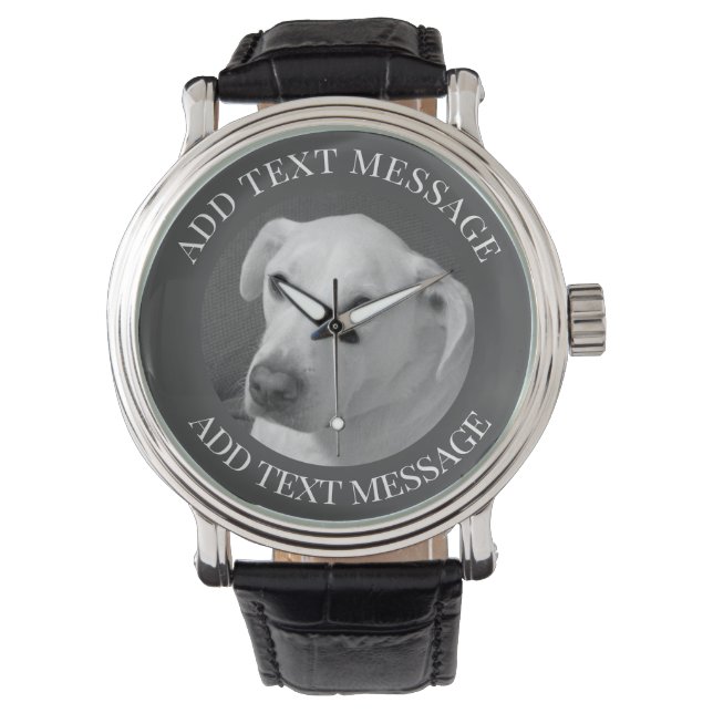 Schwarz-Weiß-Foto eines wunderschönen, seelenvolle Armbanduhr (Vorderseite)