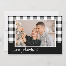 Schwarz-Weiß-Foto "Frohe Weihnachten" Feiertagskarte