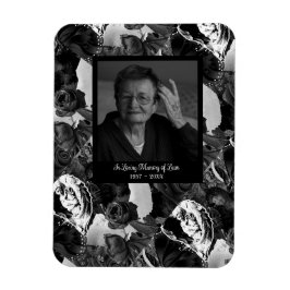 Schwarz-Weiß-Foto-Gedenkgeschenk zur Erinnerung Magnet