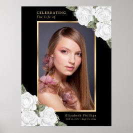 Schwarz-Weiß-Foto-Gedenkzeichen Poster