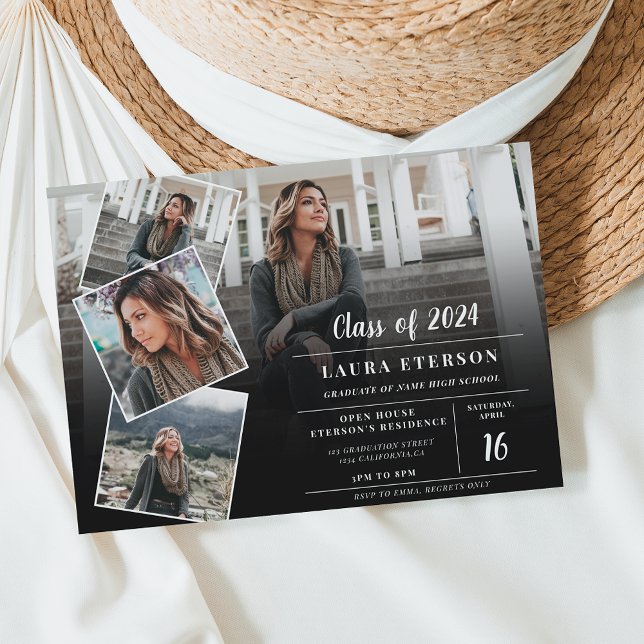 Schwarz-Weiß-Foto-Haushalt Abschluss (Black and white minimalist photo budget graduation)