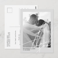 Schwarz-Weiß-Foto Hochzeit Danke