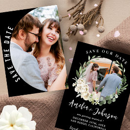 Schwarz-Weiß-Foto-Hochzeit Save The Date