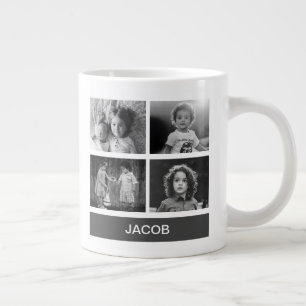 Schwarz-Weiß-Foto - Personalisiert Jumbo-Tasse