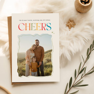 Schwarz-Weiß-Foto Retro-Schrift Frohe Weihnachten