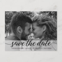Schwarz-Weiß-Foto Save the Date