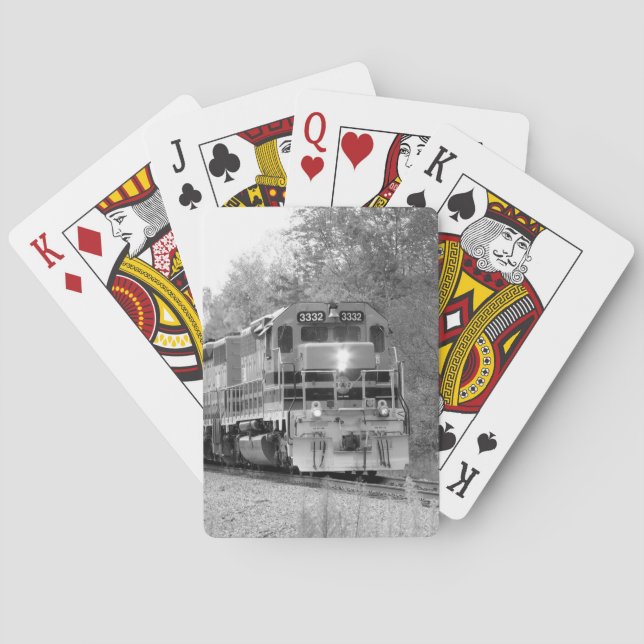 Schwarz-Weiß-Foto Spielkarten (Rückseite)