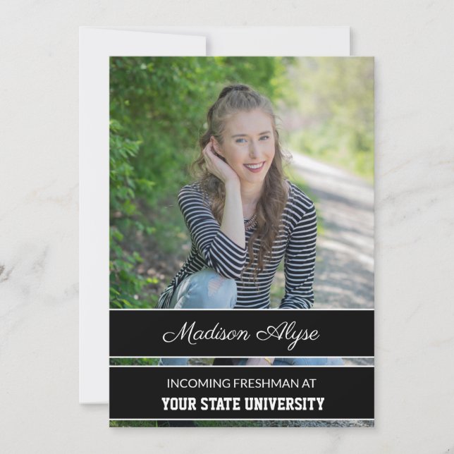 Schwarz-Weiß-Foto Trunk-Party Einladung (Vorderseite)