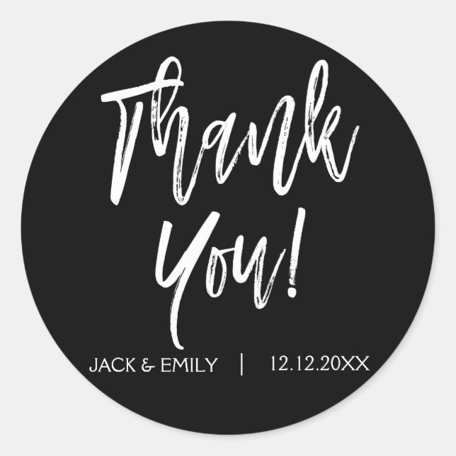 Schwarz-Weiß-Foto Vielen Dank, Ihr Sticker (Vorderseite)